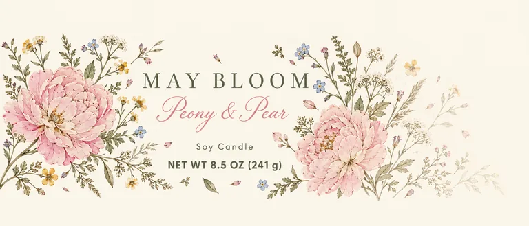 Mother's Day wrap for MAY BLOOM Peony & Pear, an AI-generated example made with GPT Image 2.5 Sunburst