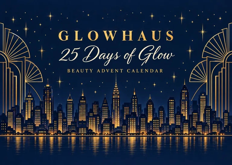 Advent calendar lid for GLOWHAUS 25 Days of Glow, an AI-generated example made with GPT Image 2.5 Flare