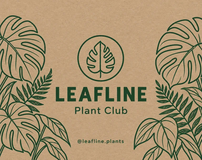 Plant subscription lid for LEAFLINE Plant Club, an AI-generated example made with GPT Image 2.5 Sunburst