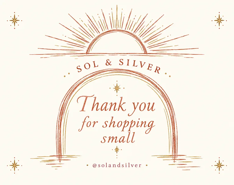 Thank you inside the lid for SOL & SILVER, an AI-generated example made with GPT Image 2.5 Sunburst